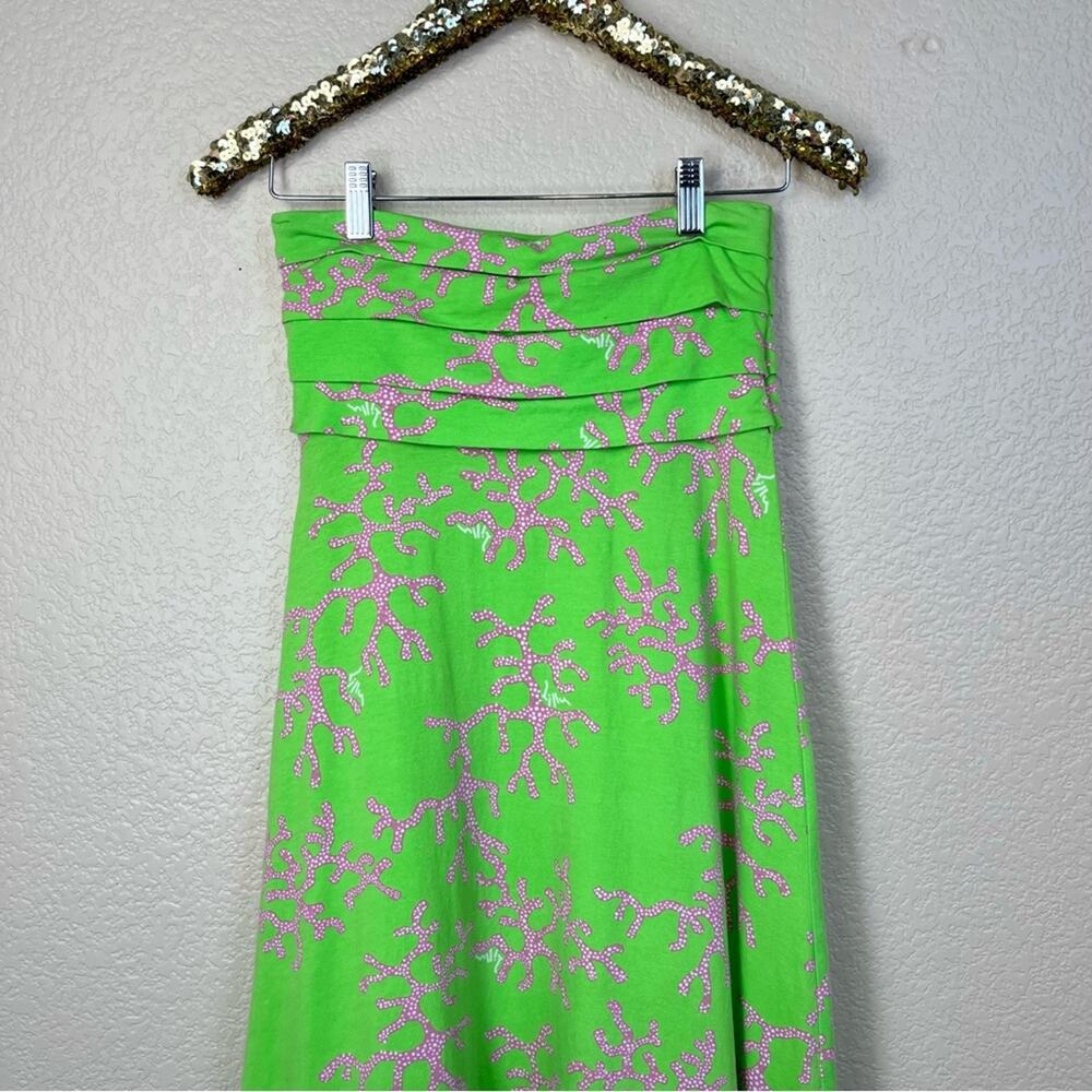 Lilly Pulitzer • Petula Strapless Maxi Dress Coral Me Crazy - Picture 10 of 12